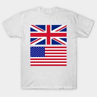 America and Uk Flag T-Shirt